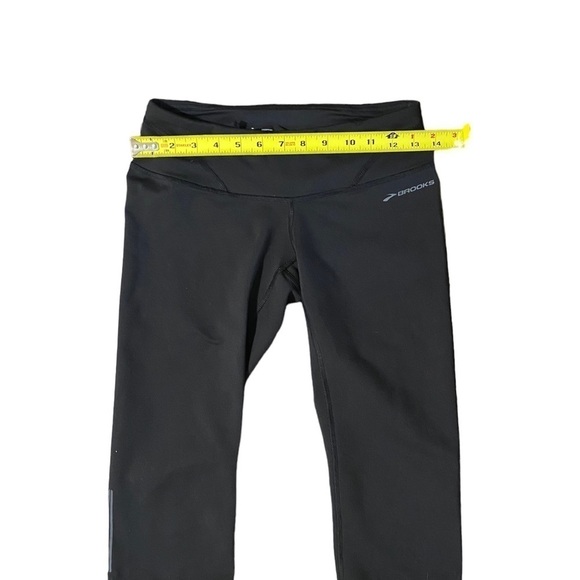 Brooks Capri Tights Women's Black Size Small Running Yoga Waistband Pocket Capri - Picture 5 of 9
